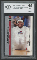 LeBron James 2003-04 Upper Deck Phenomenal Beginning LeBron James #4 RC (BCCG 10) at PristineAuction.com