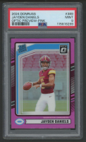 Jayden Daniels 2024 Donruss Optic Preview Pink Prizm RR #389 RC (PSA 9) at PristineAuction.com