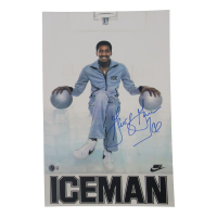 George Gervin Signed 11x17 Photo Inscribed "Ice" (Beckett) at PristineAuction.com