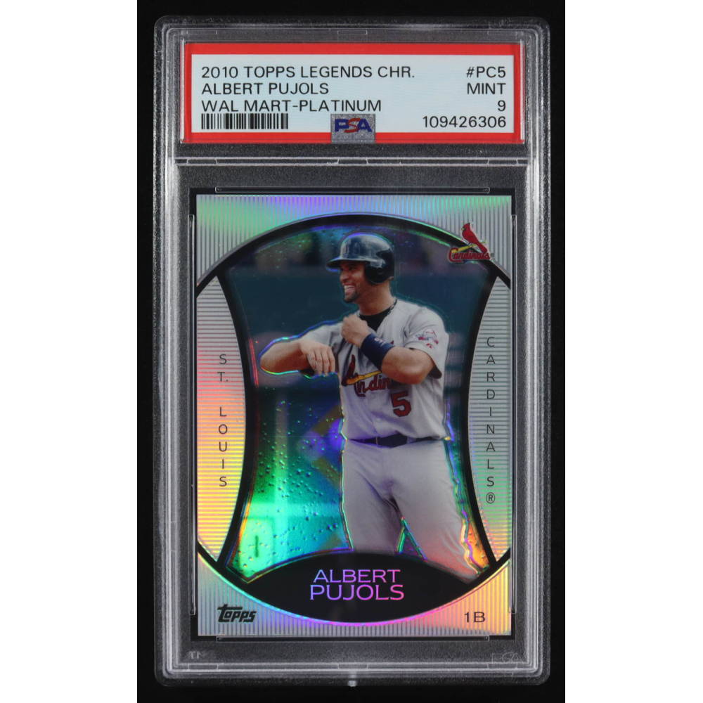 Albert Pujols 2010 Topps Legends Chrome Walmart Platinum #PC5 (PSA 9) at PristineAuction.com