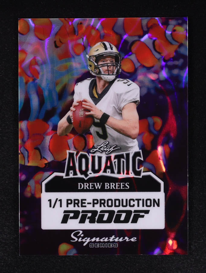 Drew Brees 2025 Leaf Aquatic Clown Fish Lava Prismatic Pre-Production Proof #NNO #1/1 at PristineAuction.com Drew Brees 2025 Leaf Aquatic Clown Fish Lava Prismatic Pre-Production Proof #NNO #1/1 at PristineAuction.com