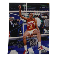 Spud Webb Signed Hawks 8x10 Photo (Beckett) at PristineAuction.com