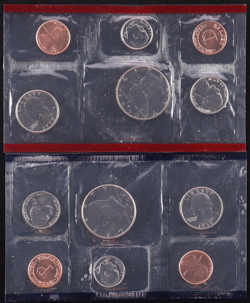 1990 United States D & P Mint Proof Set of (12) Coins at PristineAuction.com 1990 United States D & P Mint Proof Set of (12) Coins at PristineAuction.com