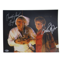 Michael J. Fox & Christopher Lloyd Signed "Back to the Future" 11x14 Photo (Beckett) at PristineAuction.com