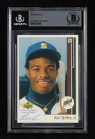 Ken Griffey Jr. Signed Cut on 1989 Upper Deck Jumbo Rookie Card (BAS) at PristineAuction.com