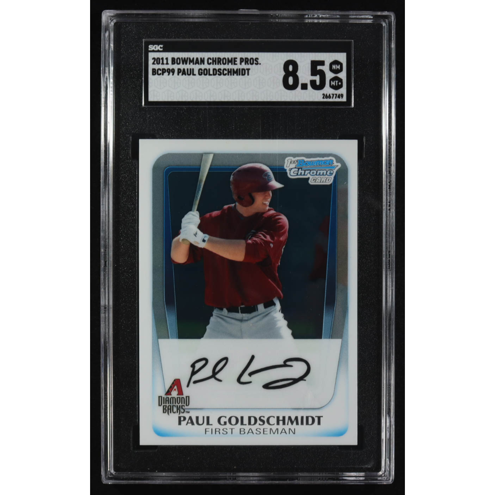 Paul Goldschmidt 2011 Bowman Chrome Prospects Auto #BCP99 RC (SGC 8.5) at PristineAuction.com