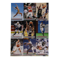 2003 Sports Illustrated for Kid Uncut Sheet of (9) Cards with LeBron James RC, Tim Duncan, Michelle Kwan, Diana Taurasi RC at PristineAuction.com