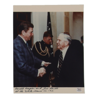 Joe Sewell Signed 8x10 Photo Inscribed "At The White House In 1981" & "Ronald Reagan" (Autograph Reference) at PristineAuction.com