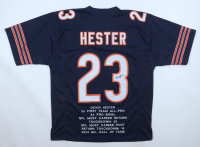 Devin Hester Signed Career Highlight Stat Jersey (JSA) at PristineAuction.com