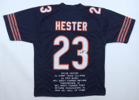 Devin Hester Signed Career Highlight Stat Jersey (JSA) at PristineAuction.com