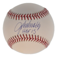 John Smoltz Signed OML Baseball Inscribed "HOF 15" (JSA) at PristineAuction.com