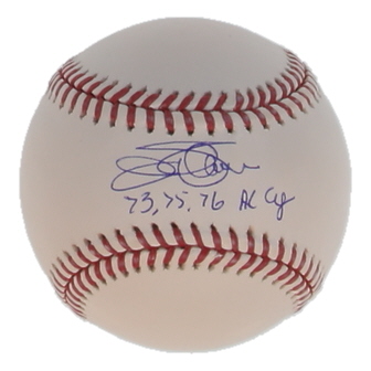 Jim Palmer Signed OML Baseball Inscribed "73, 75, 76 AL Cy" (Beckett) at PristineAuction.com Jim Palmer Signed OML Baseball Inscribed "73, 75, 76 AL Cy" (Beckett) at PristineAuction.com