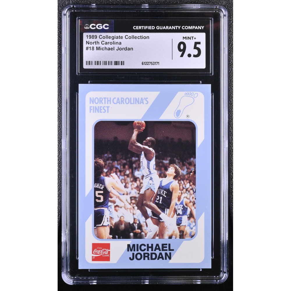 Michael Jordan 1989 Collegiate Collection North Carolina #18 (CGC 9.5) at PristineAuction.com