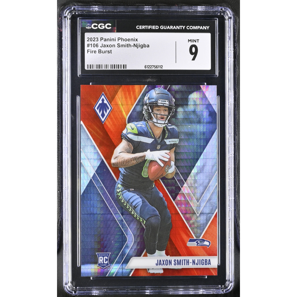 Jaxon Smith-Njigba 2023 Panini Phoenix Fire Burst #106 #330/340 RC (CGC 9) at PristineAuction.com