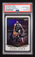 George Gervin Signed 2016-17 Panini Studio #62 (PSA) at PristineAuction.com