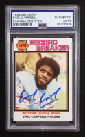 Earl Campbell Signed 1979 Topps Record Breaker #331 RC (PSA) at PristineAuction.com