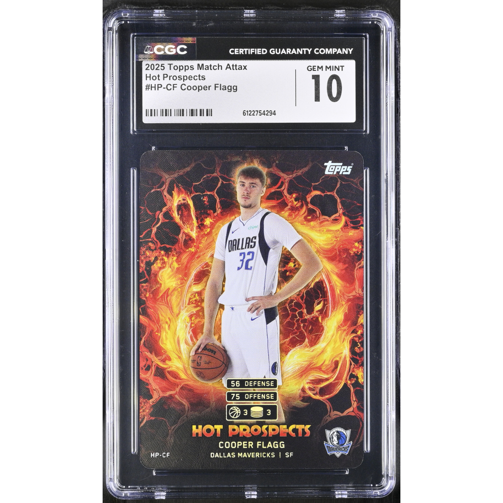 Cooper Flagg 2025 Topps Match Attax Hot Prospects #HP-CF RC (CGC 10) at PristineAuction.com