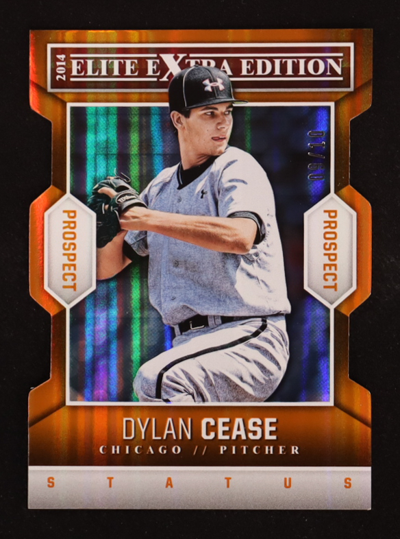 Dylan Cease 2014 Elite Extra Edition Prospects Signatures Status Orange #80 #09/10 RC at PristineAuction.com Dylan Cease 2014 Elite Extra Edition Prospects Signatures Status Orange #80 #09/10 RC at PristineAuction.com