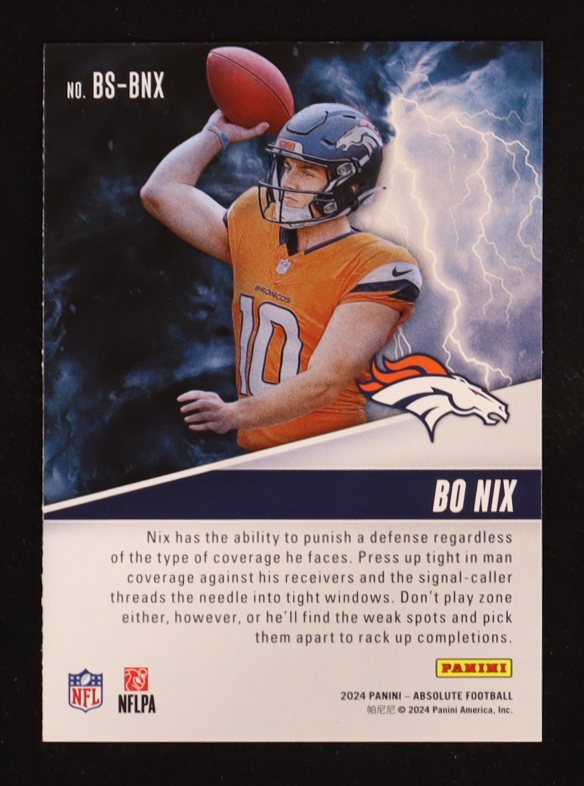 Bo Nix 2024 Absolute By Storm #6 RC at PristineAuction.com Bo Nix 2024 Absolute By Storm #6 RC at PristineAuction.com