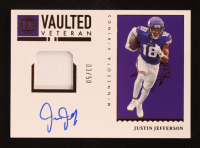 Justin Jefferson 2022 Panini Encased Vaulted Veteran Material Signatures #6 #03/50 at PristineAuction.com