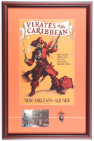 Disney's Disneyland Pirates of the Caribbean Custom Framed Print Display with Postcard & Pirates Brass Pin at PristineAuction.com