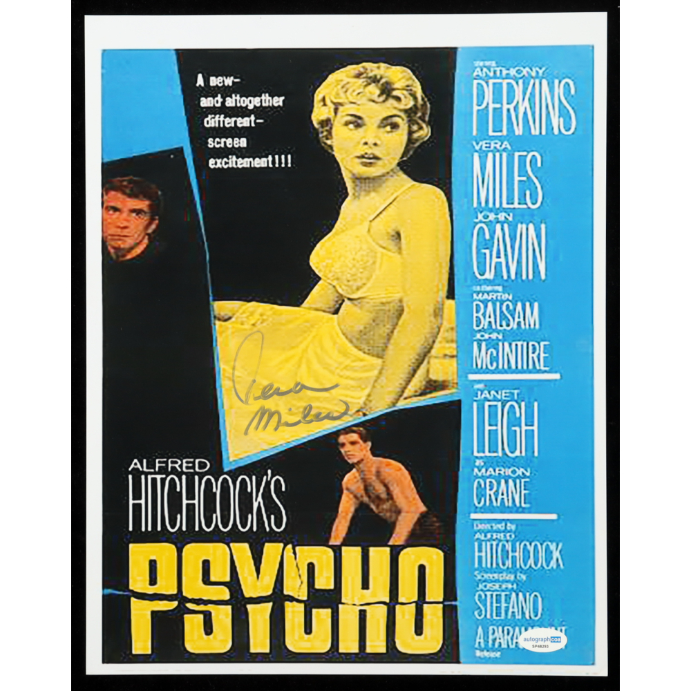 Vera Miles Signed "Psycho" 11x14 Movie Poster Photo (ACOA) at PristineAuction.com