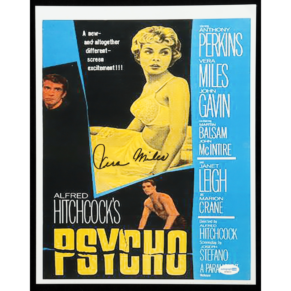 Vera Miles Signed "Psycho" 11x14 Movie Poster Photo (ACOA) at PristineAuction.com