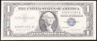 1957-A U.S. $1 Silver Certificate, Blue Seal - Fr. 1620 (AA Block) Signed: Smith / Dillon at PristineAuction.com