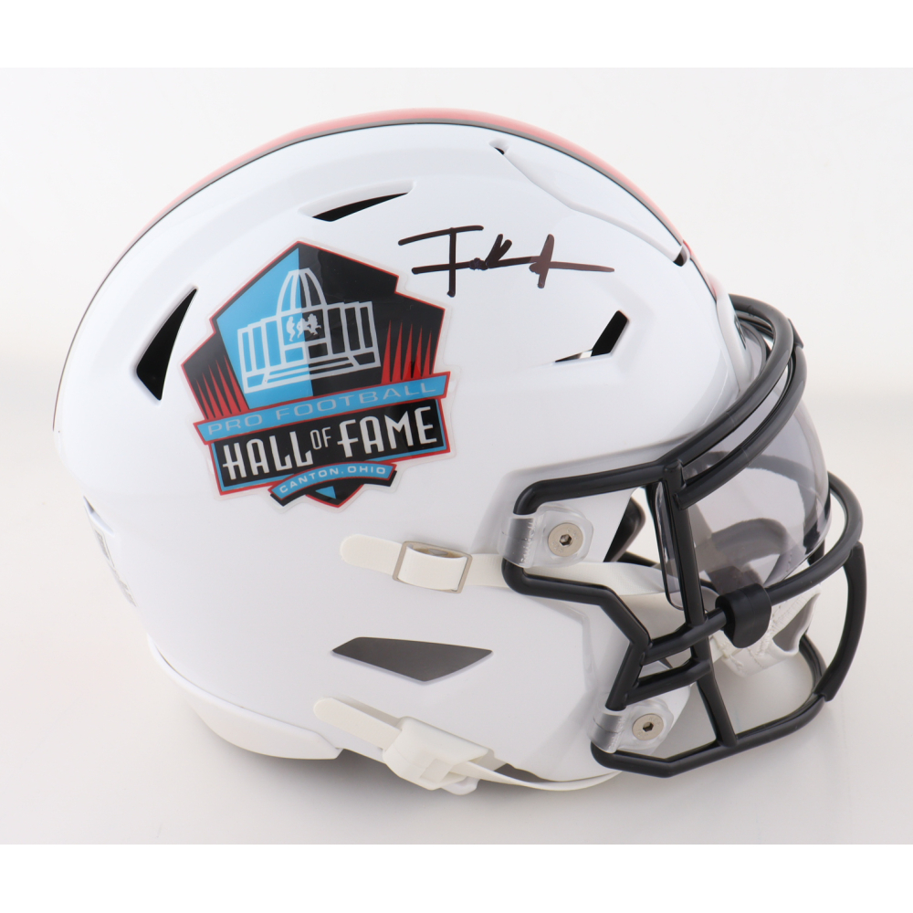 Frank Gore Signed Pro Football Hall of Fame Logo Mid-Size SpeedFlex Helmet With Visor (Beckett) at PristineAuction.com