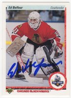Ed Belfour Signed 1990-91 Upper Deck #55 (Schwartz) at PristineAuction.com