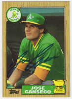 Jose Canseco Signed 1987 Topps #620 (Schwartz) at PristineAuction.com