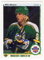 Mike Modano Signed 1990-91 Upper Deck #346 RC #346 (Schwartz) at PristineAuction.com