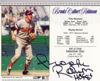 Brooks Robinson Signed Orioles Hall of Fame Induction Day 8x10 Photo Inscribed "HOF '83" (Schwartz) at PristineAuction.com