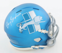 Barry Sanders Signed Lions 2023 Alternate Speed Mini Helmet (Schwartz) at PristineAuction.com