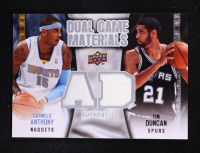 Carmelo Anthony / Tim Duncan 2009-10 Upper Deck Game Materials Dual #DGDA at PristineAuction.com