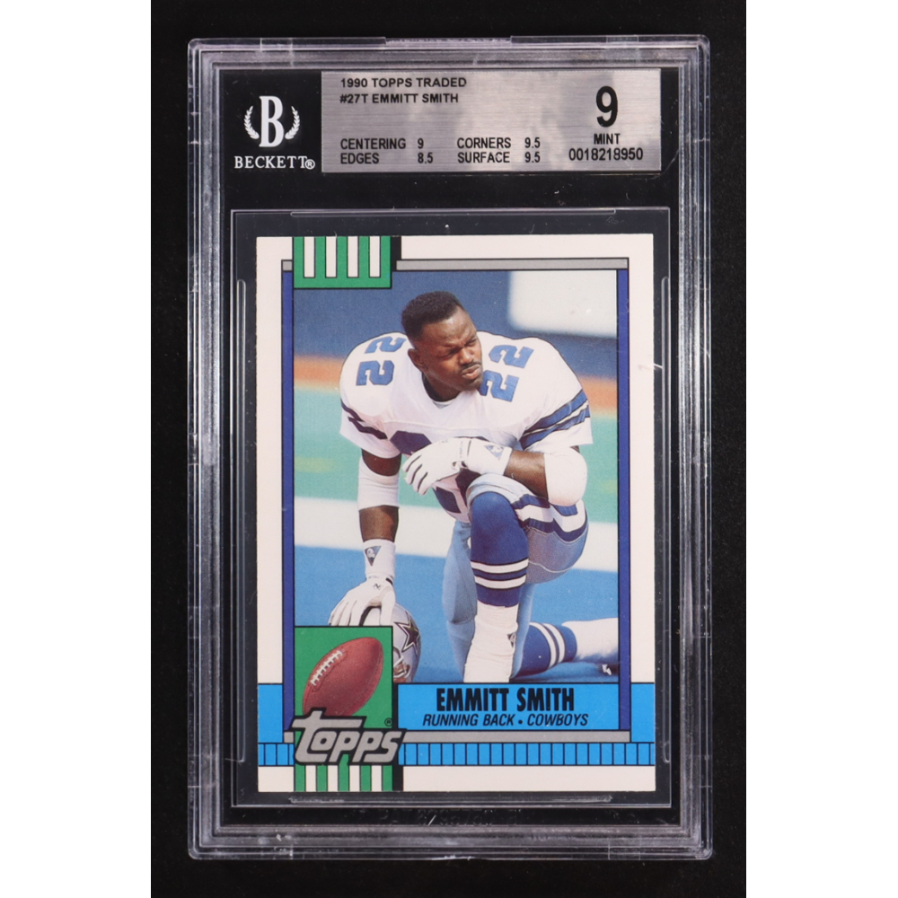 Emmitt Smith 1990 Topps Traded #27T RC (BGS 9) at PristineAuction.com