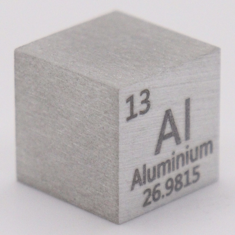 2.7 Grams .9999 Fine Aluminium Cube at PristineAuction.com
