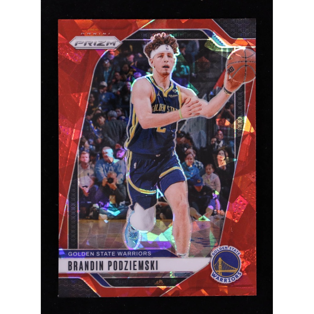 Brandin Podziemski 2024-25 Panini Prizm Prizms Red Ice #81 at PristineAuction.com