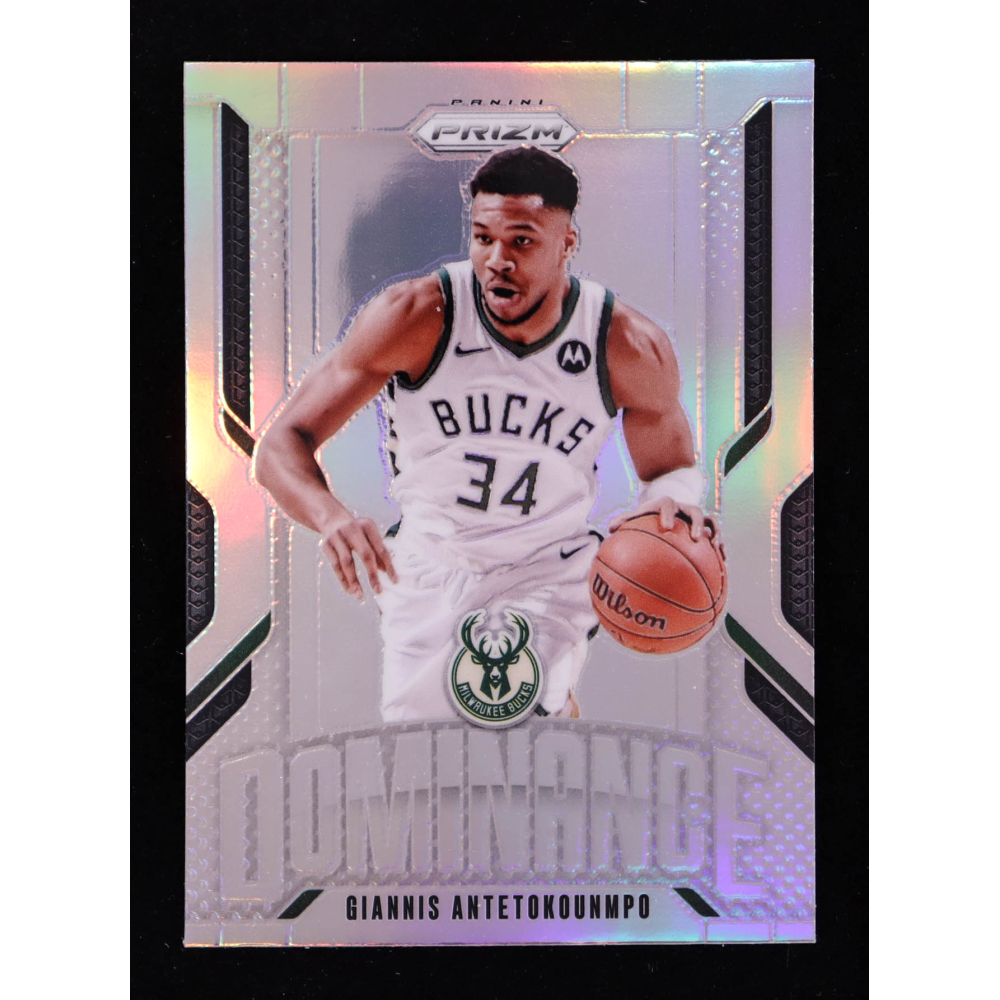 Giannis Antetokounmpo 2024-25 Panini Prizm Dominance Prizms Silver #4 at PristineAuction.com