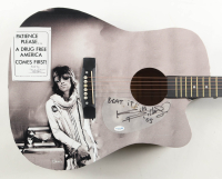 Keith Richards Signed Custom Wrapped Acoustic Guitar Inscribed "Beat It!" & "'05" (ACOA) at PristineAuction.com