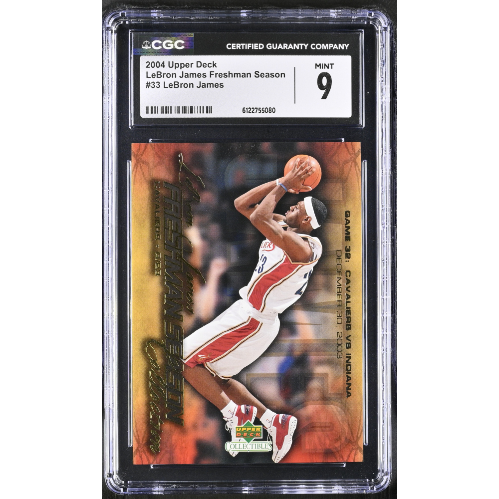 LeBron James 2004 Upper Deck LeBron James Freshman Season #33 (CGC 9) at PristineAuction.com