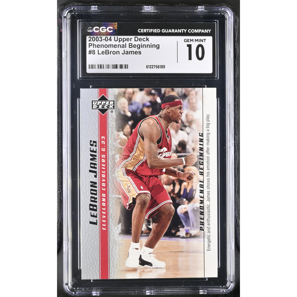 LeBron James 2003-04 Upper Deck Phenomenal Beginning #8 RC (CGC 10) at PristineAuction.com