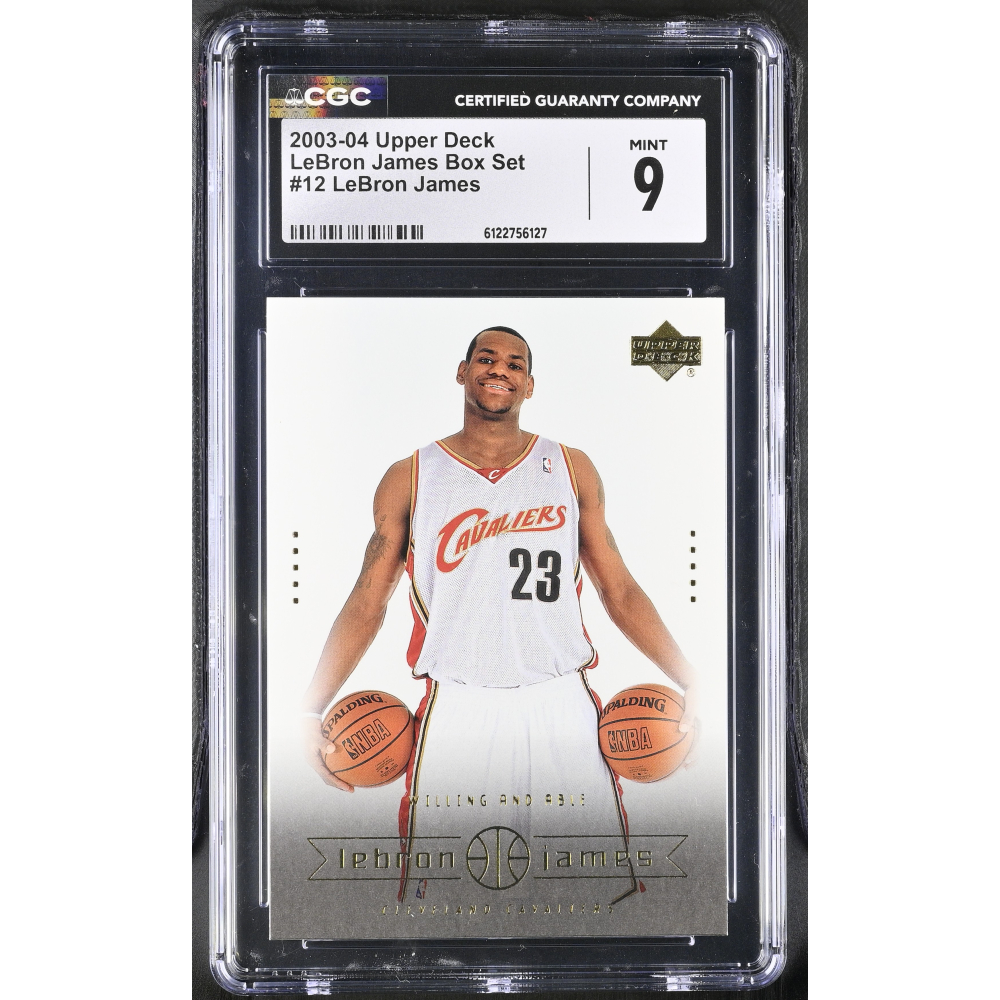 LeBron James 2003-04 Upper Deck LeBron James Box Set #12 RC (CGC 9) at PristineAuction.com