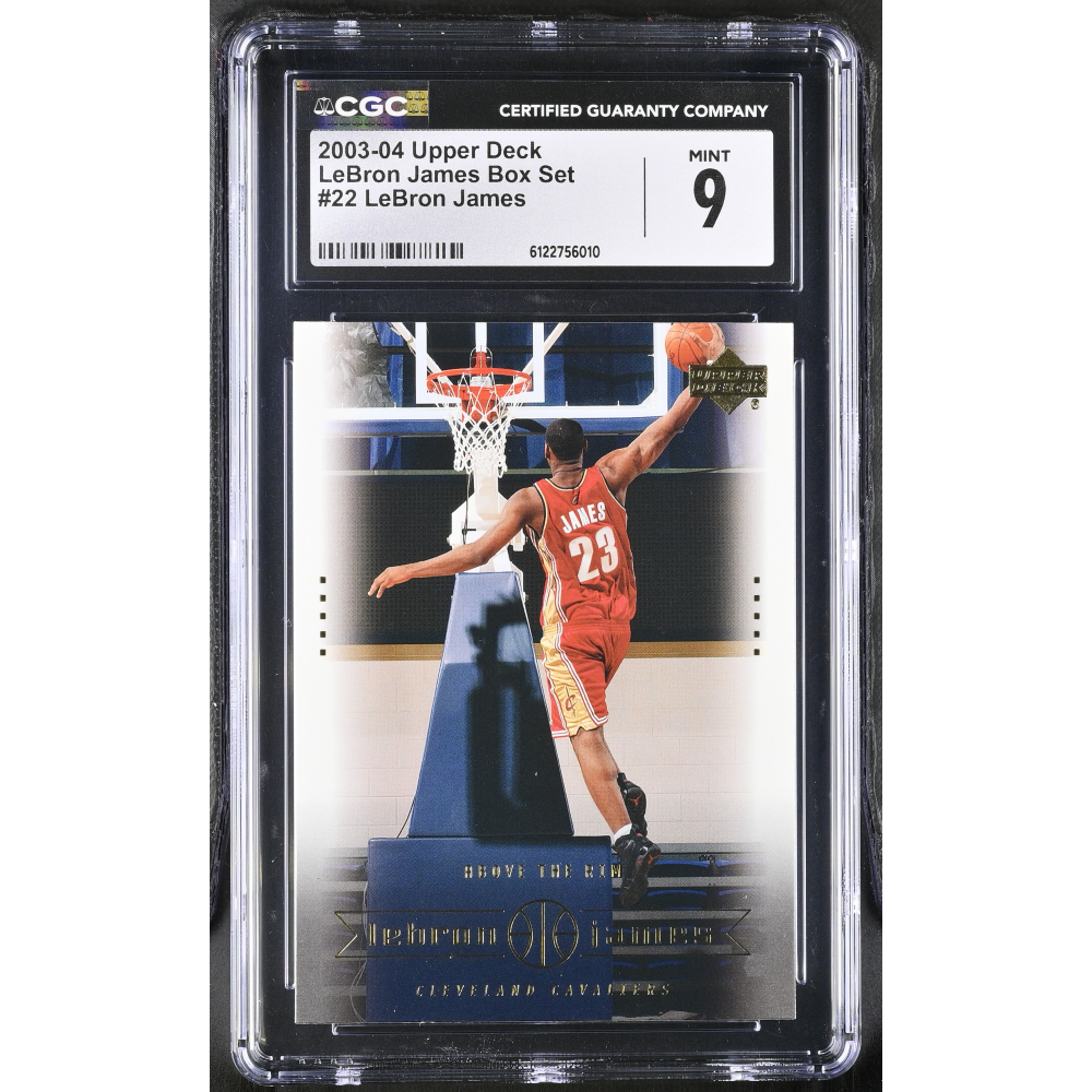 LeBron James 2003-04 Upper Deck LeBron James Box Set #22 RC (CGC 9) at PristineAuction.com