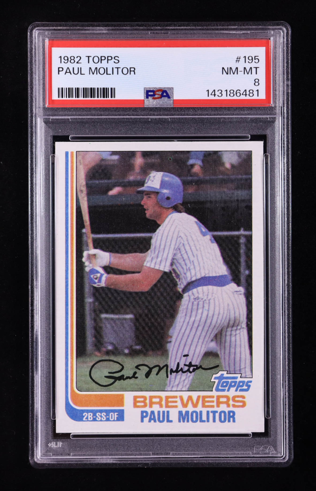 Paul Molitor 1982 Topps #195 (PSA 8)