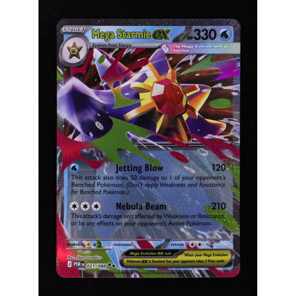 Mega Starmie ex 2026 Pokemon TCG Mega Evolution Perfect Order #021 at PristineAuction.com