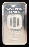 "First Wisconsin Center" 1oz .999 Fine Silver Bullion Bar at PristineAuction.com