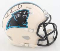 Muhsin Muhammad Signed Panthers Retro Alternate Speed Mini Helmet (Schwartz) at PristineAuction.com