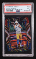 Justin Herbert 2020 Panini Select Club Level Die-Cut Tri-Color Prizm #244 RC (PSA 9) at PristineAuction.com