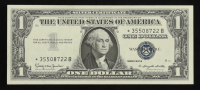 1957-B U.S. $1 Silver Certificate "Star" Note, Blue Seal - Fr. 1621* (*B Block) Signed: Granahan / Dillon at PristineAuction.com
